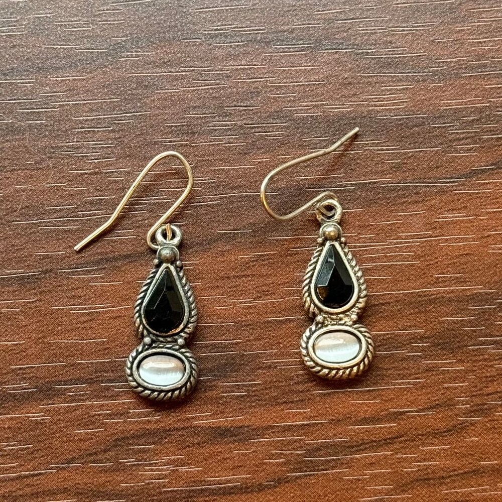 Vintage Southwest Filigree and Glass Earrings